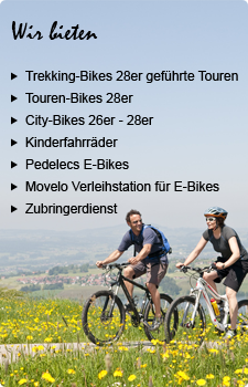 Unsere Räder, E-Bikes, Pedelecs, City, Trekking, Touren